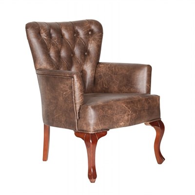 3A Mobilya Eskitme Kahve Midi Berjer