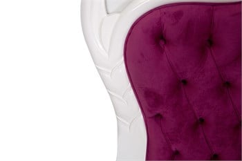 3A Mobilya Kuğu Oymalı Yatak Başı - Mor