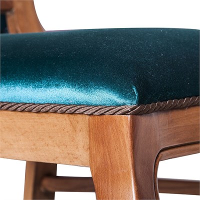 3A Mobilya Ottomon Oymalı Sandalye - Turkuaz