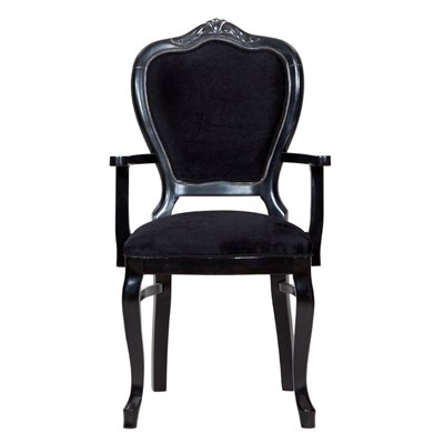 3A Mobilya Black And Silver Kollu Sandalye Siyah