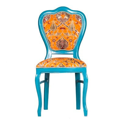 3A Mobilya Hürrem Oymalı Sandalye - Turkuaz