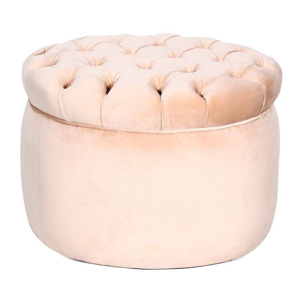 3A Mobilya Mobilya İpek Kadife Kapitone Puf