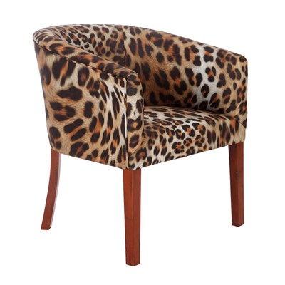 3A Mobilya Leopar Poval Berjer Ve Puf Takım - Leopar