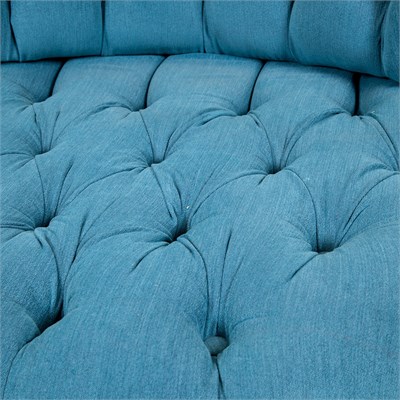 3A Mobilya Blue Kapitone Lena Berjer - Mavi