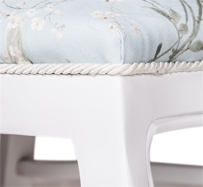 3A Mobilya Evimdeki Bahar Oymalı Sandalye - Mavi-Desen