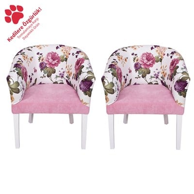 3A Mobilya 2 li Yeni Şımarık Oval Berjer