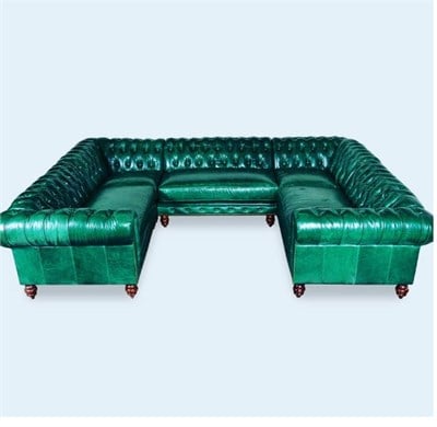 3A PULLAP GREEN U CHESTERFİELD