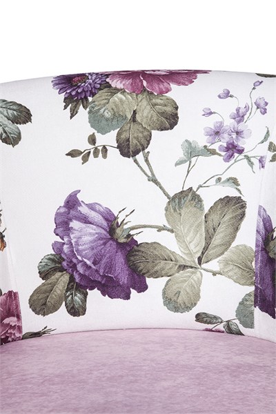 3A Mobilya Şımarık Oval Yeni Berjer - Pembe Desen