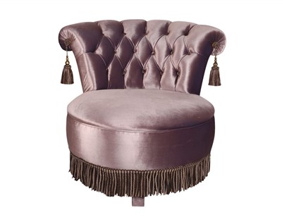 3A Mobilya Prenses Mürdüm Kadife Berjer