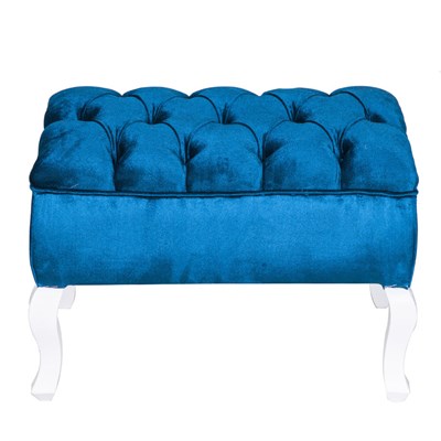 3A Mobilya Blue Kapitone Puf - Mavi