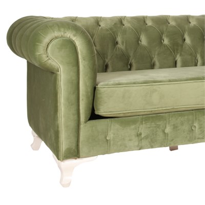 3A Mobilya Long Green Chesterfield