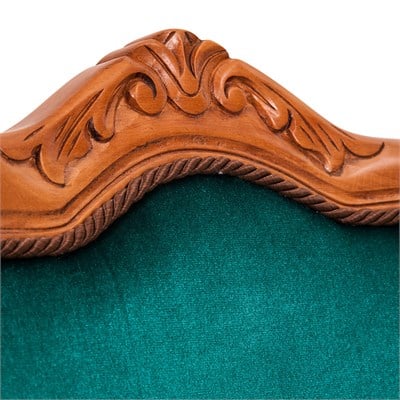 3A Mobilya Osmanlı Turkuazı Oymalı Sandalye - Turkuaz