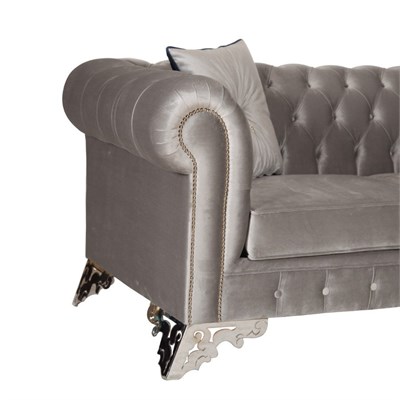 3A Mobilya Silver Chesterfield