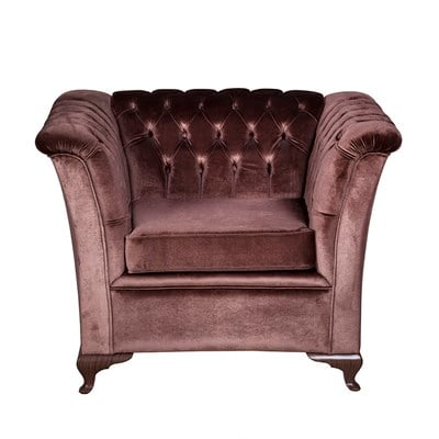 3A Mobilya Modern Tekli Chesterfield - Kahverengi