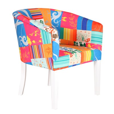 3A Mobilya Patch Oval Berjer - Patchwork