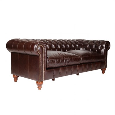 3A Mobilya Kızıl Kahve Chesterfield