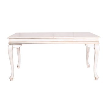 3A Mobilya Eskitme Krem Lake Lükens Masa - Beyaz