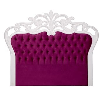 3A Mobilya Kuğu Oymalı Yatak Başı - Mor