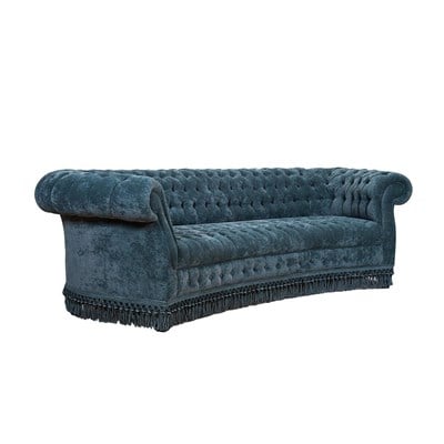 3A Mobilya Petreol Green Chesterfield - Yeşil
