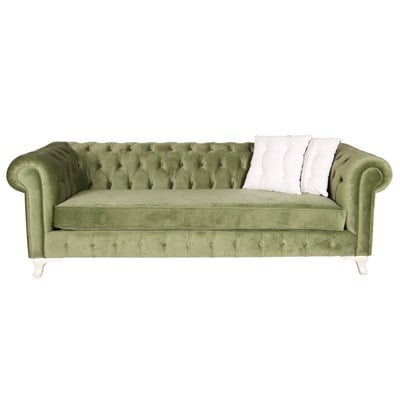 3A Mobilya Long Green Chesterfield
