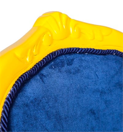 3A Mobilya Şampiyon Babam Oymalı Sandalye - Sarı-Lacivert