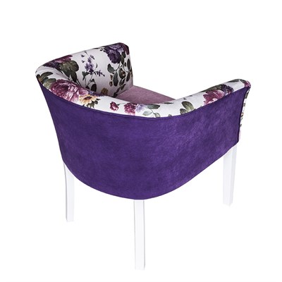 3A Mobilya Şımarık Oval Yeni Berjer - Pembe Desen