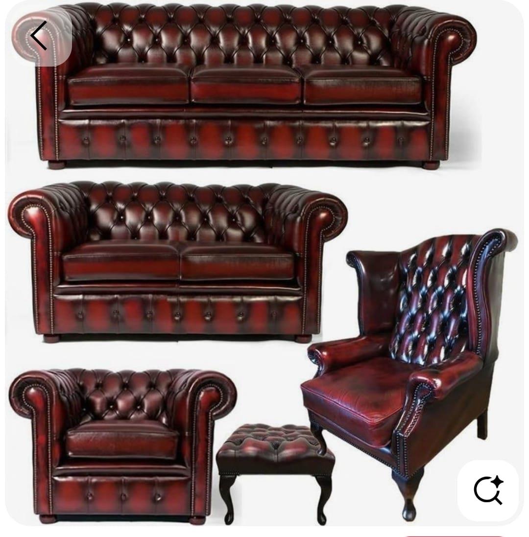 SELECTİON BURGUNDY CHESTERFİELD TAKIMI 