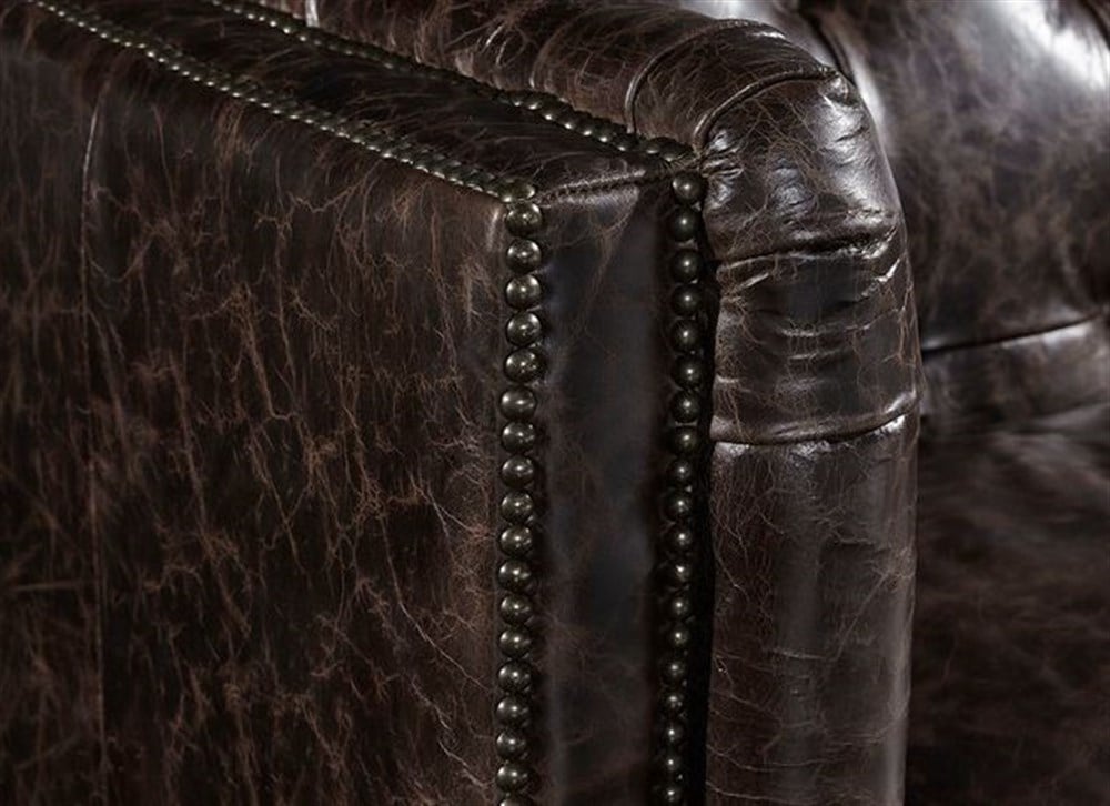 Vintage Dark Brown 3A Tuxedo Kanepe