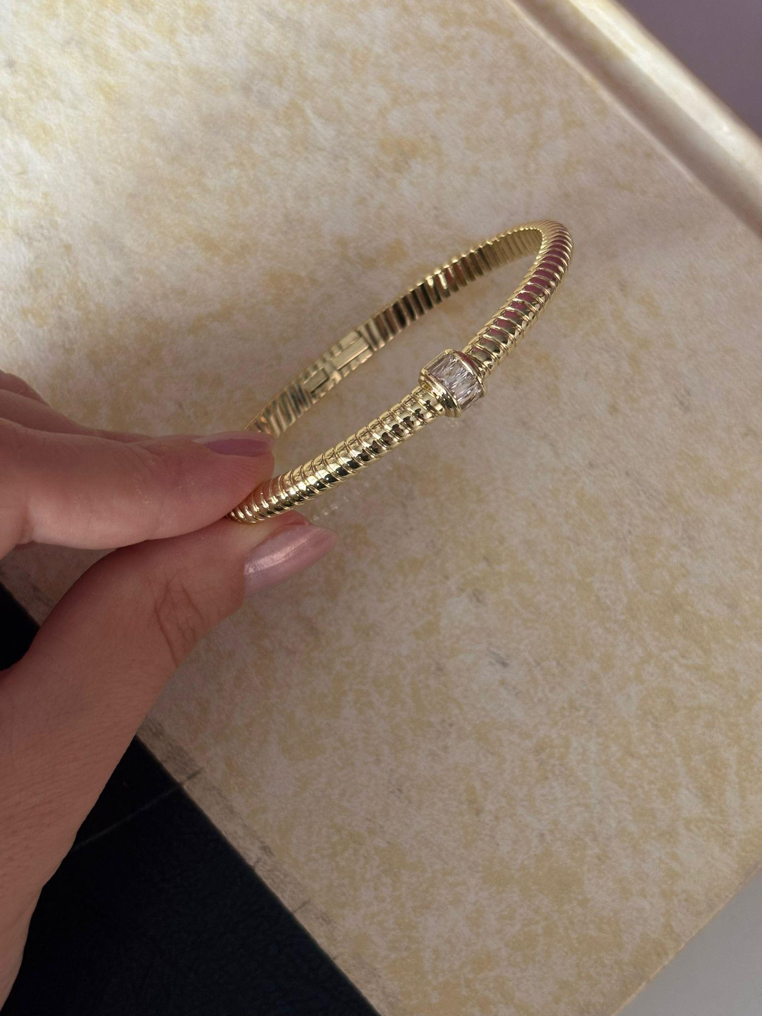 14K Altın Kaplama Prizma Bileklik
