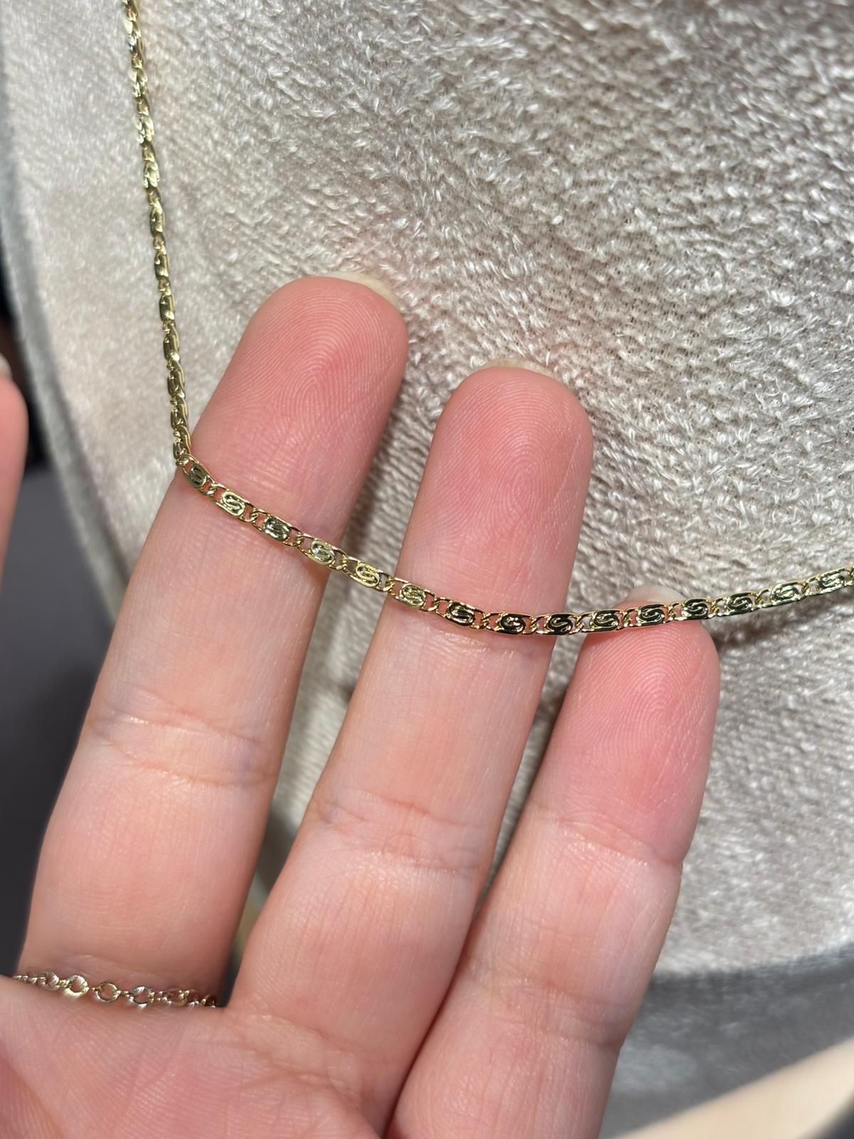 14K Altın Kaplama(Xuping S Zincir(50cm)