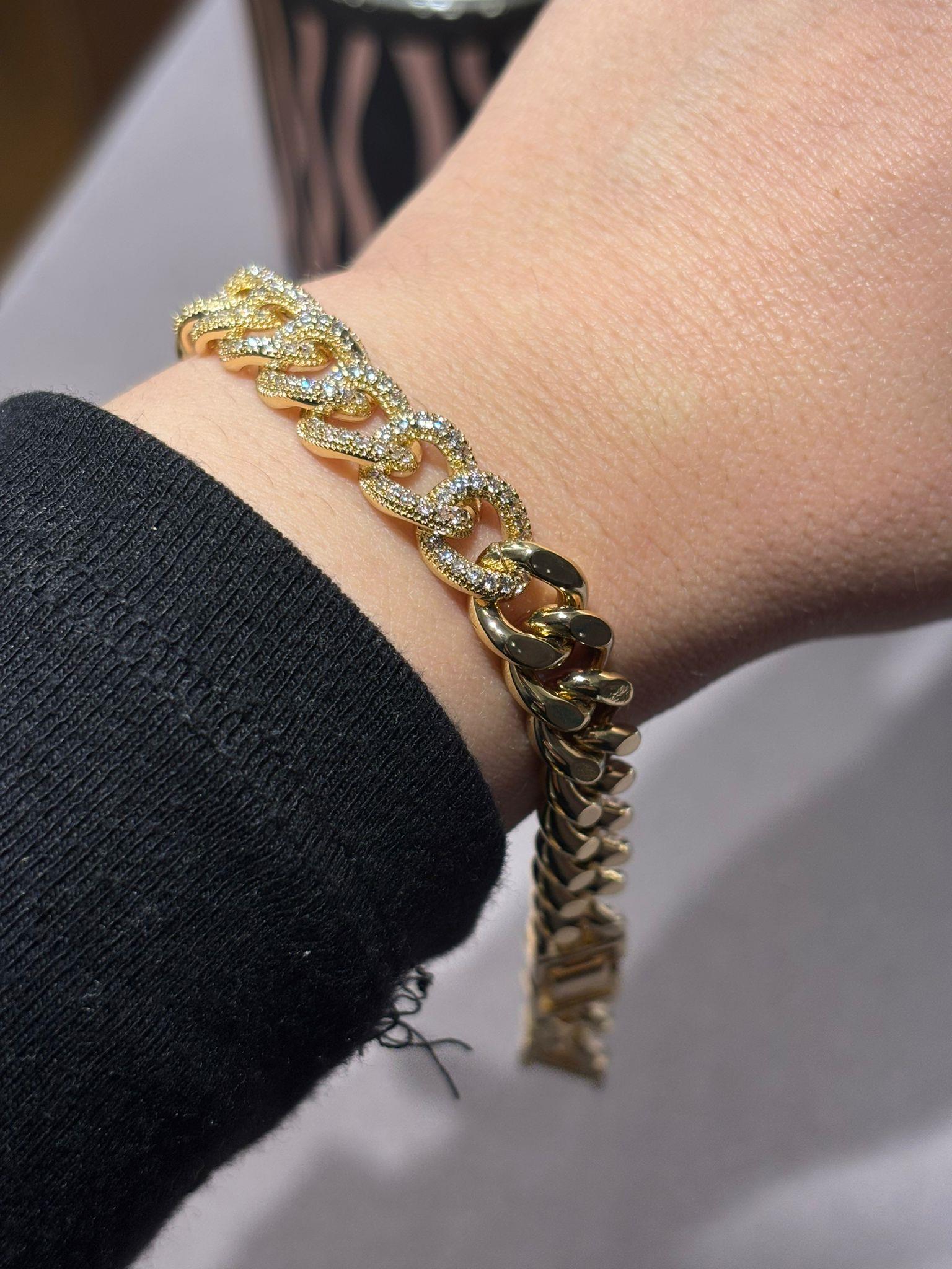 14K Xuping (Altın Kaplama) Zirkon Gurmet Bileklik