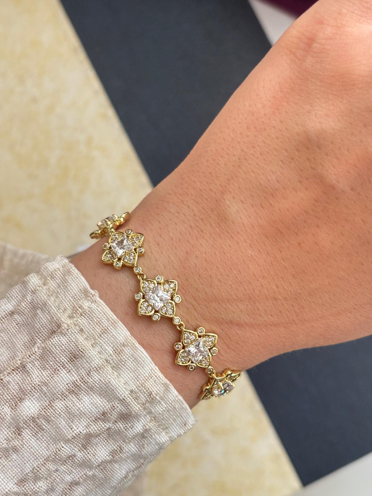 14K Xuping Çiçek Bileklik(17+2cm)