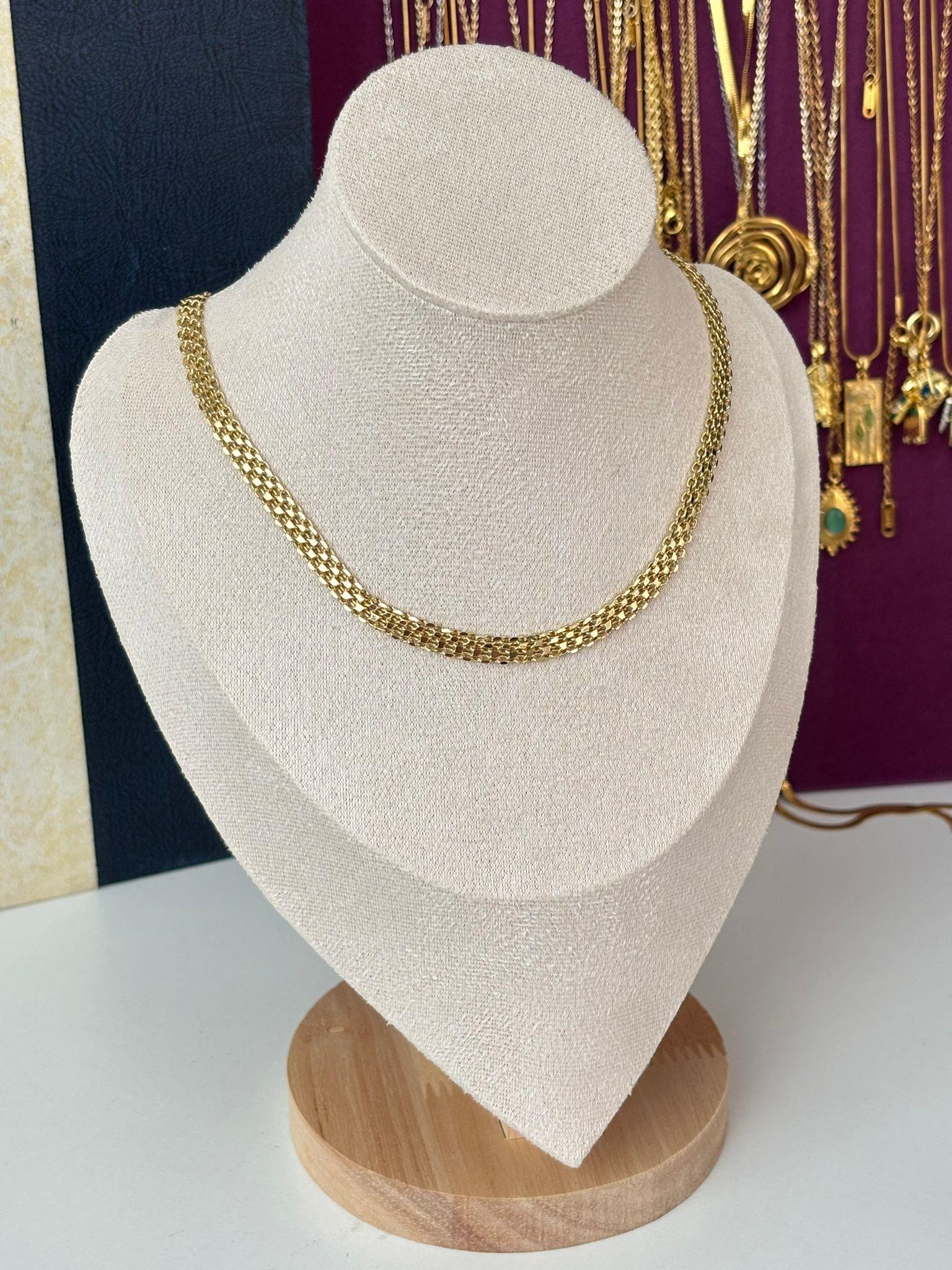 14K Xuping Çift Sıralı Kolye(45cm)