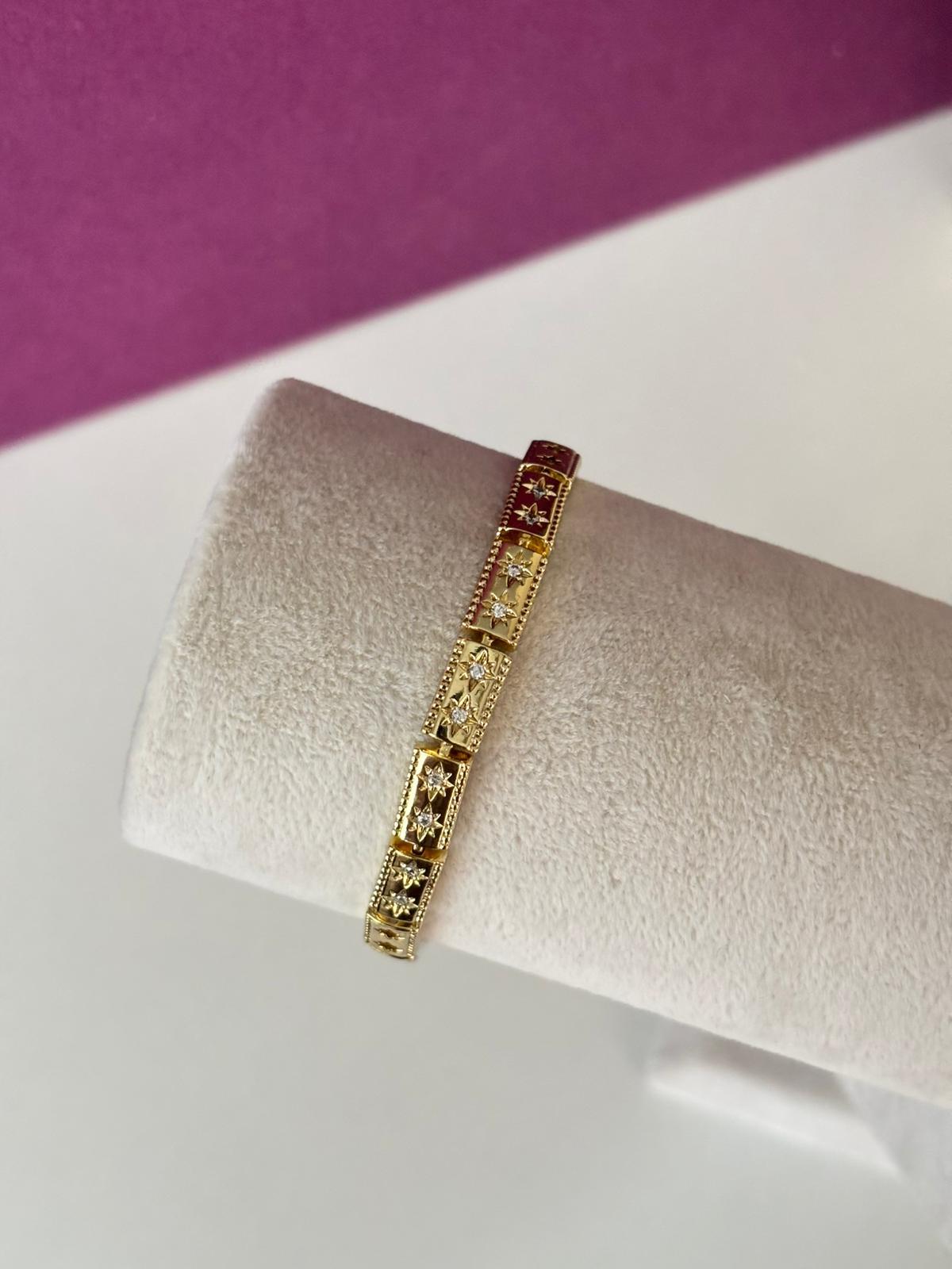 14K Xuping Galaksi Plaka VIP Bileklik