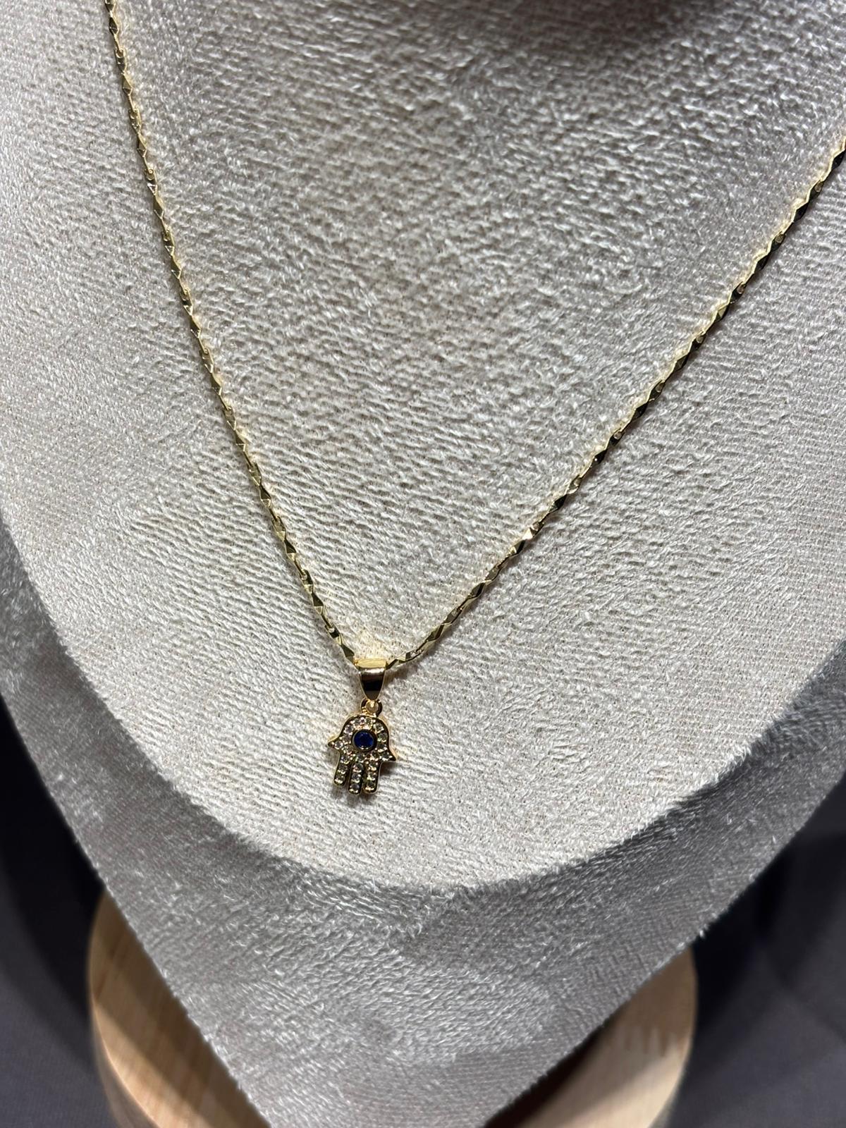 14K Xuping Hamsa Minimal Kolye