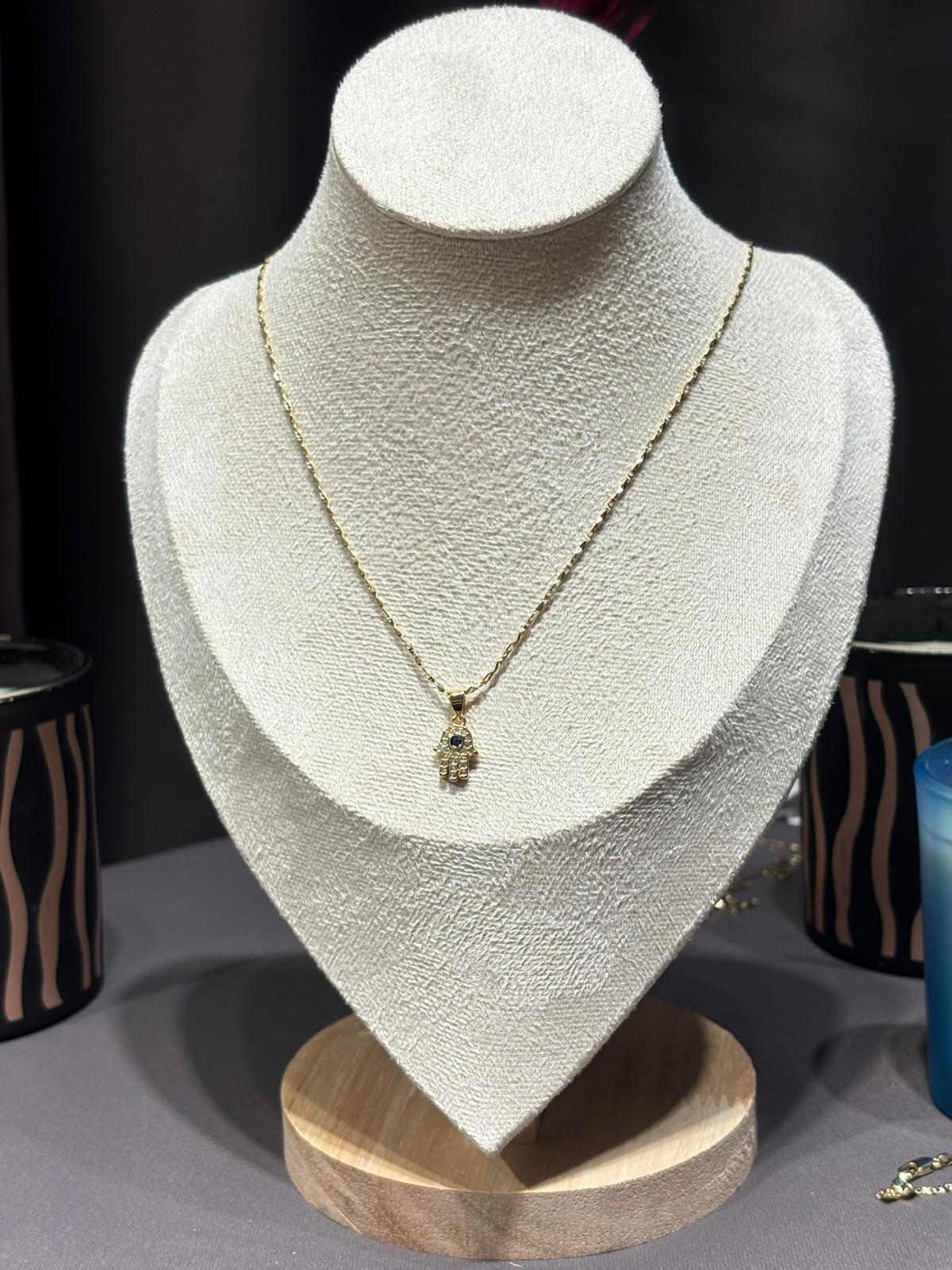 14K Xuping Hamsa Minimal Kolye
