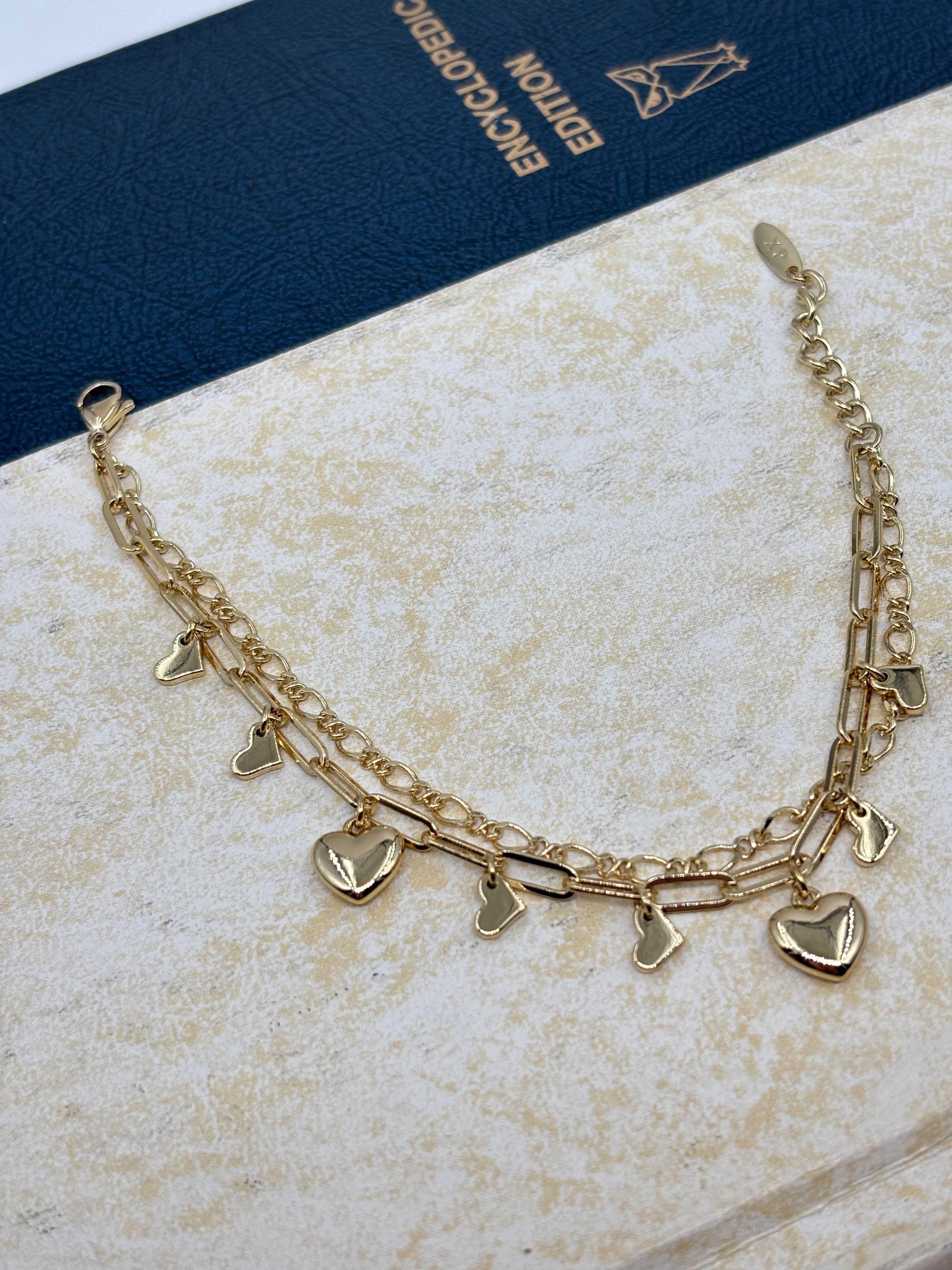 14K Xuping Love Charm Bileklik