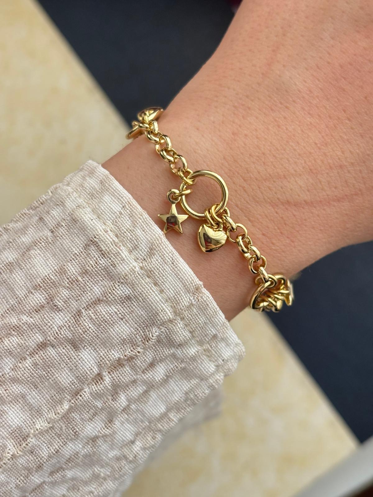 14K Xuping Yıldız Love Charm Bileklik