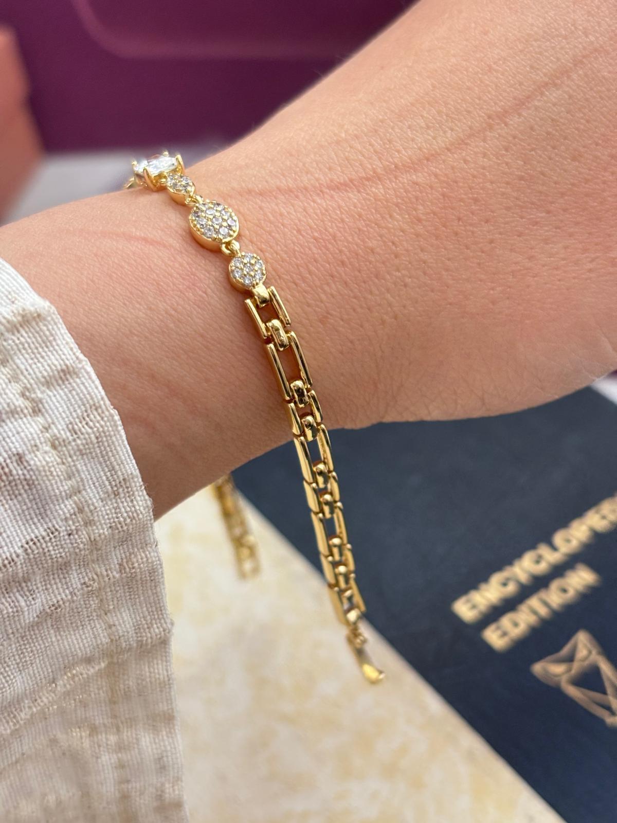 14K Xuping Zirkon Taş Bileklik