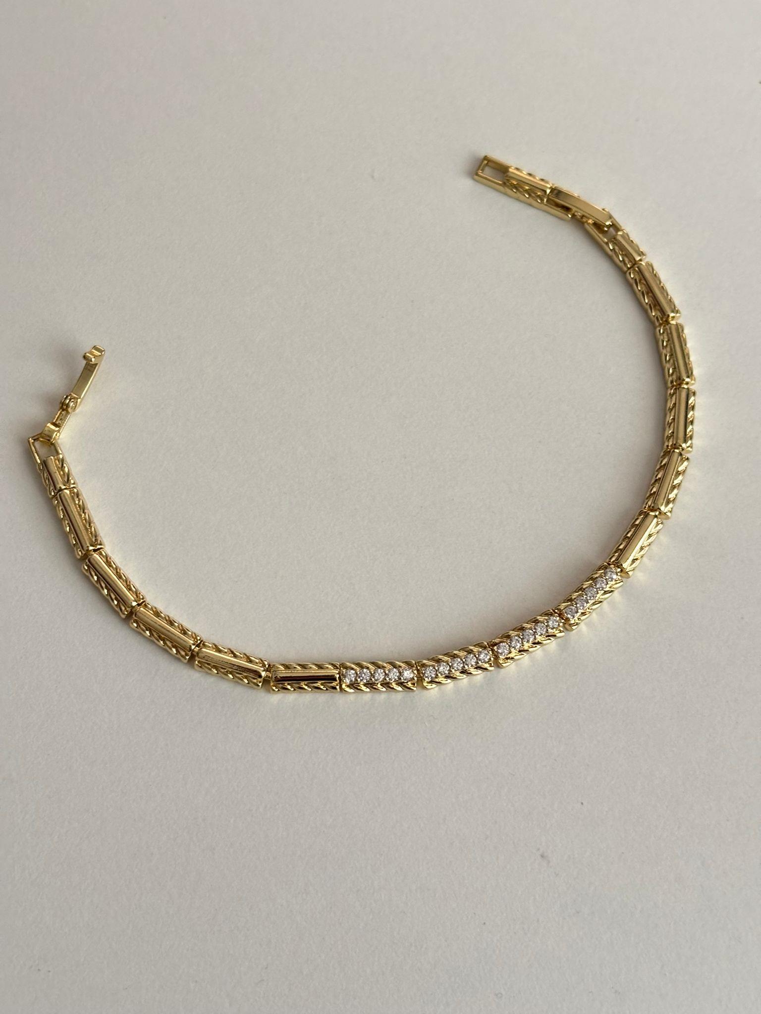 14K Xuping(Altın Kaplama) Sıralı Taşlı Bileklik