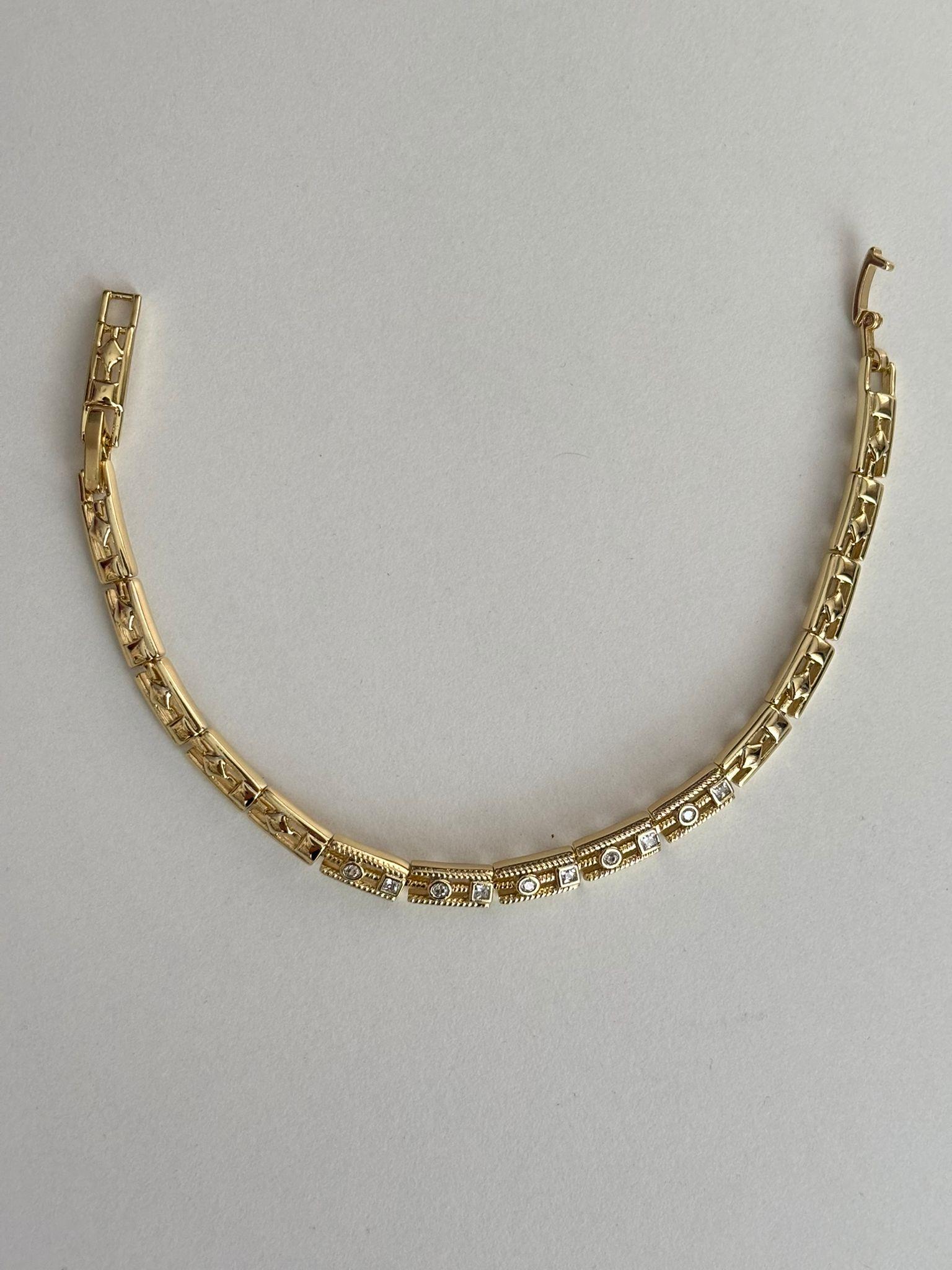 14K Xuping(Altın Kaplama) Sıralı Taşlı Bileklik