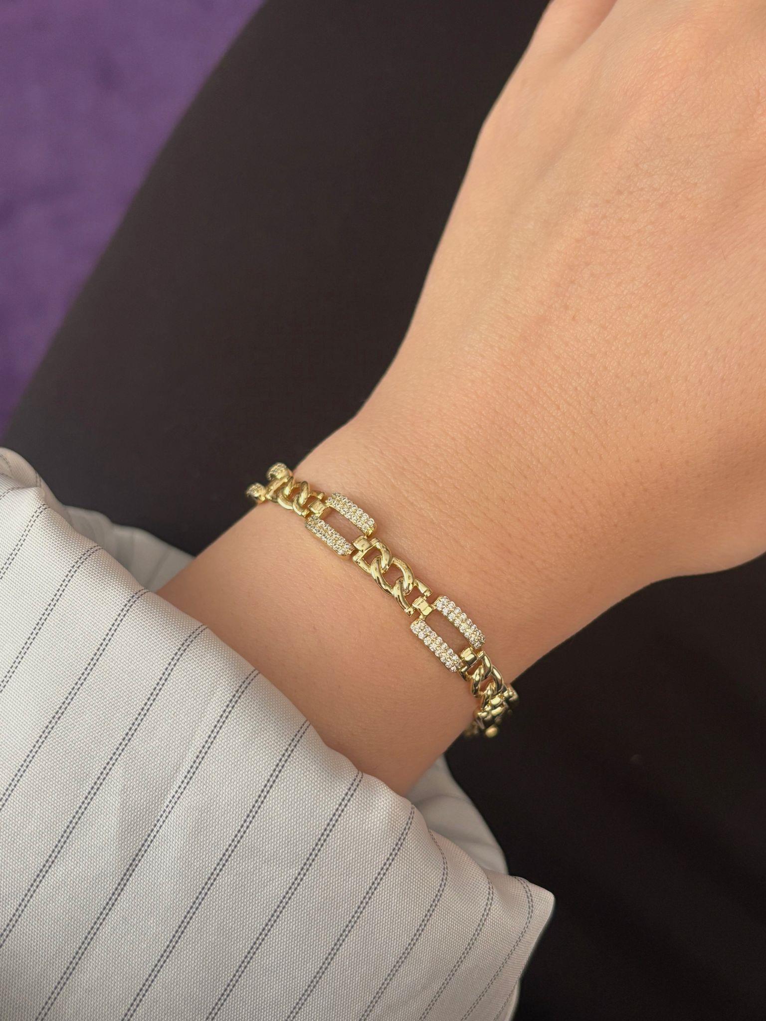 14K Xuping(Altın Kaplama) Sıralı Zincir Bileklik
