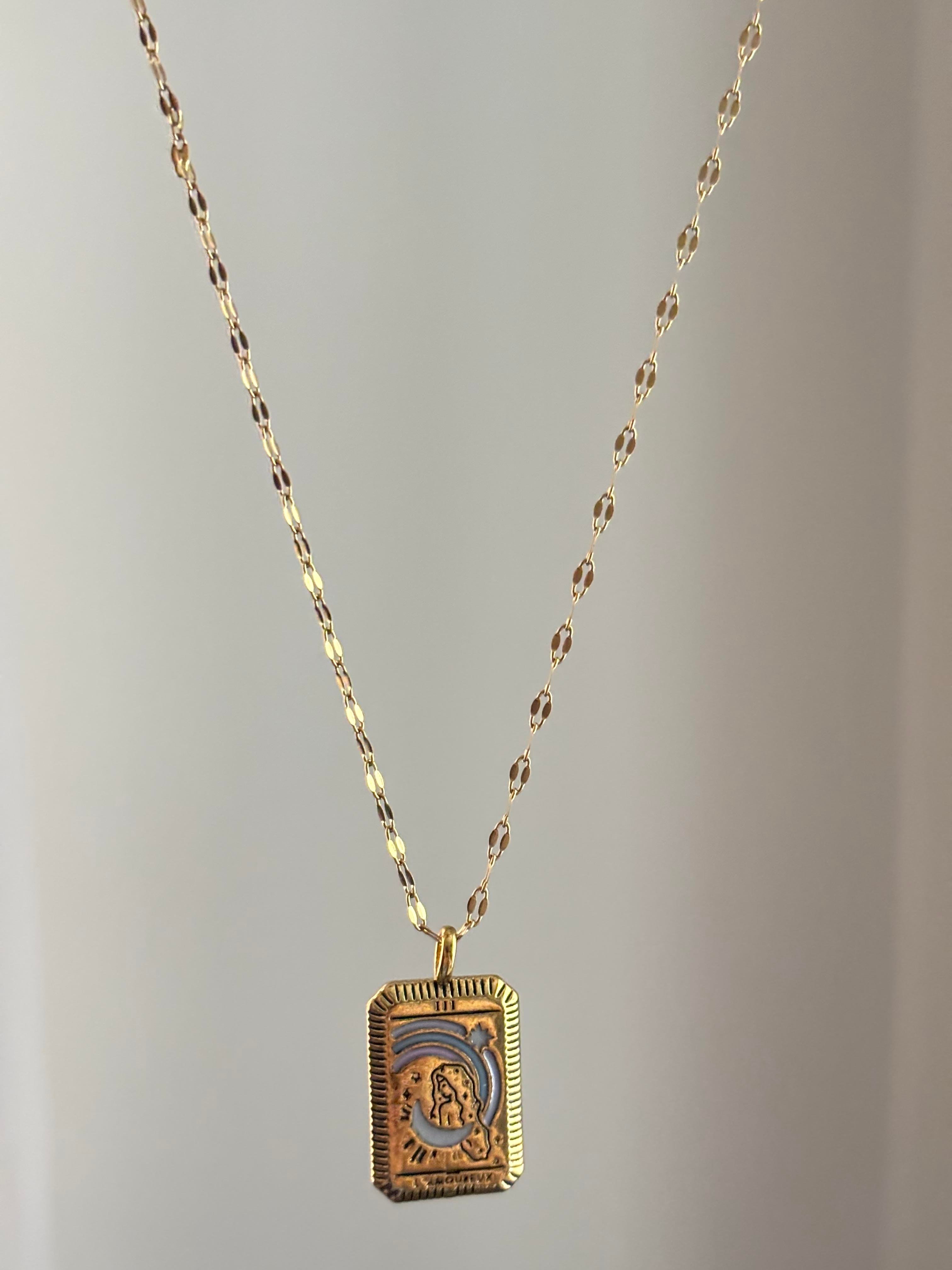 Gold Deniz Kızı Çelik Kolye(45cm)