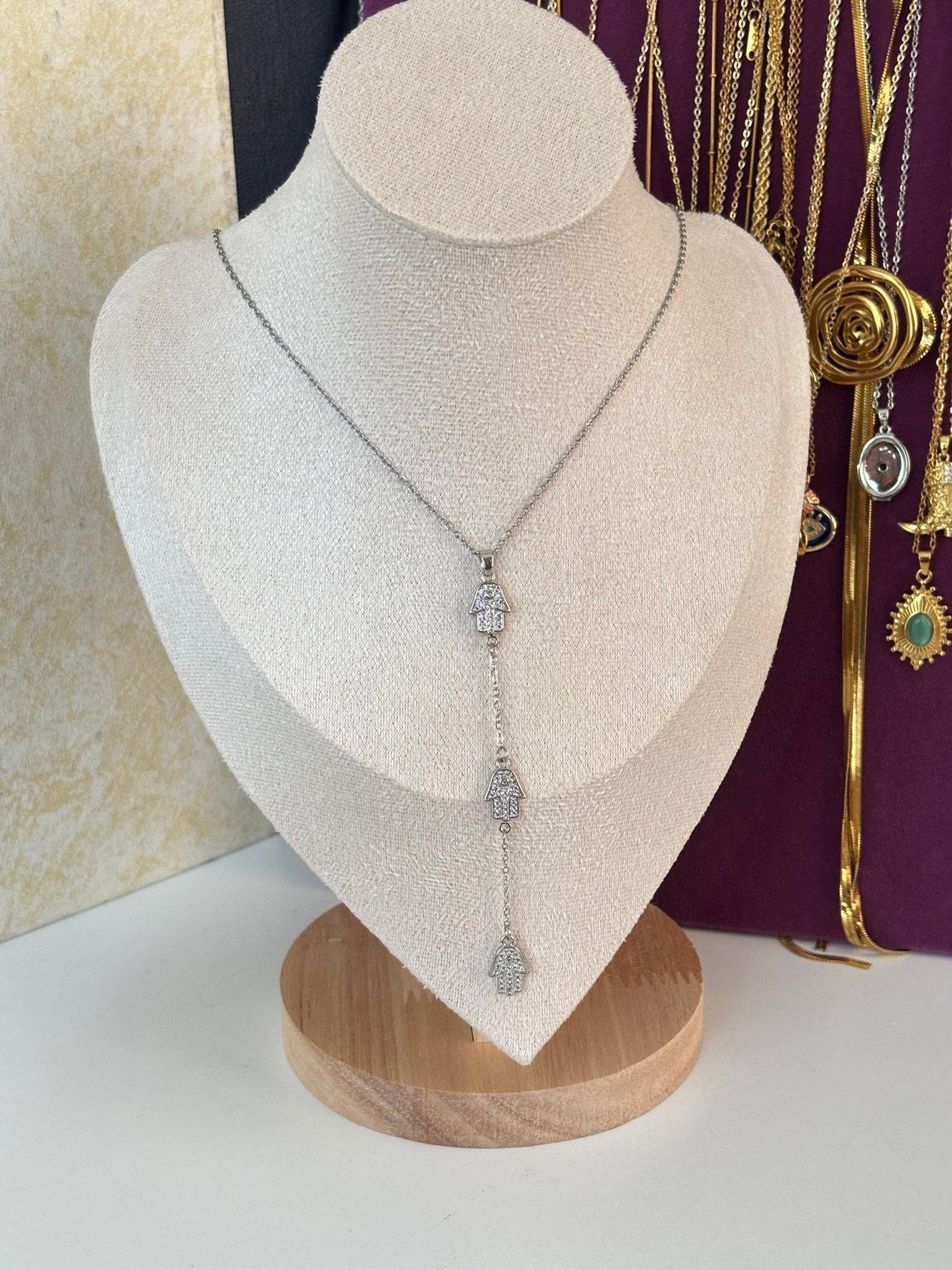Hamsa Silver Y Kolye