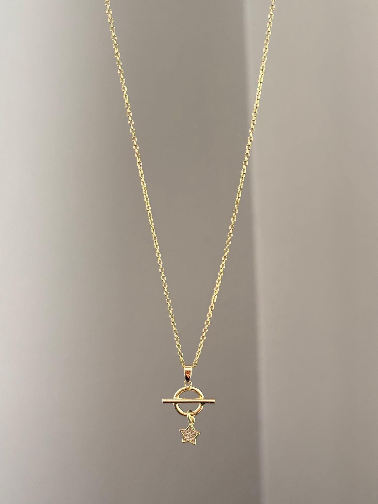 Minimal Yıldız Çelik Kolye(45cm)