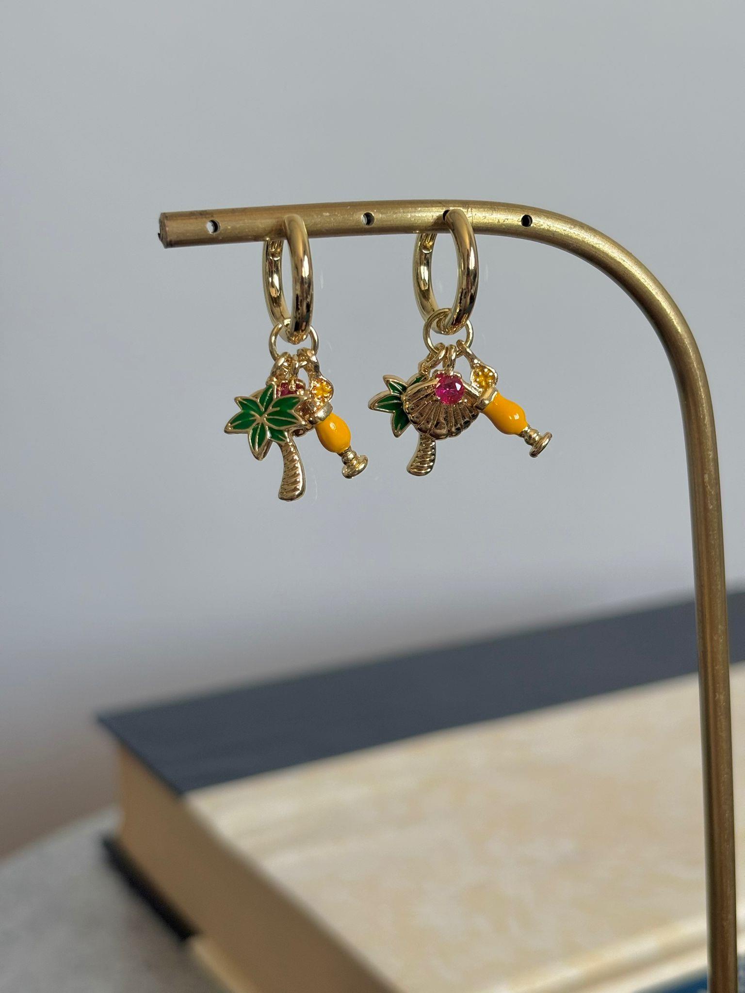 Palmiye Charm Küpe VIP Seri