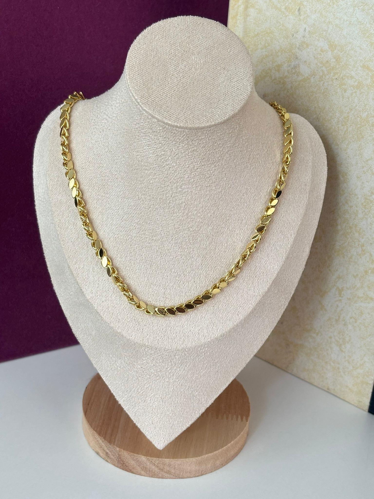 VIP Seri Çelik Üzerine 14K Altın Kaplama Arpa Kolye(60cm)