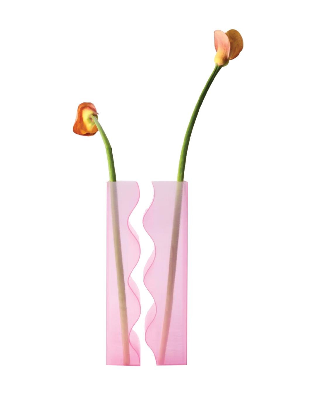 Das Pieces ''Ensemble'' 3D Printed Candy Pink Vase