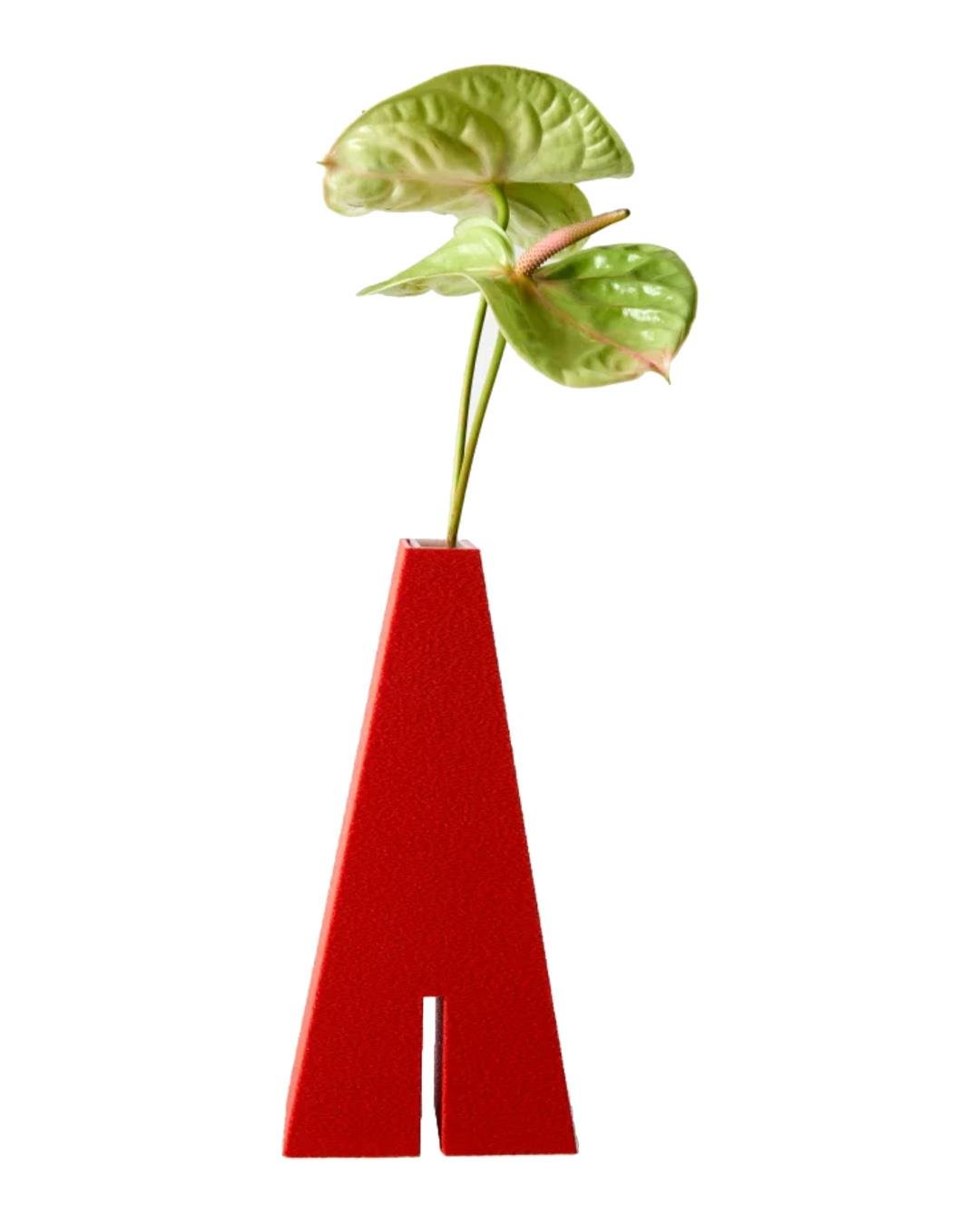 Das Pieces ''Obelisk No:2'' 3D Printed Red Vase