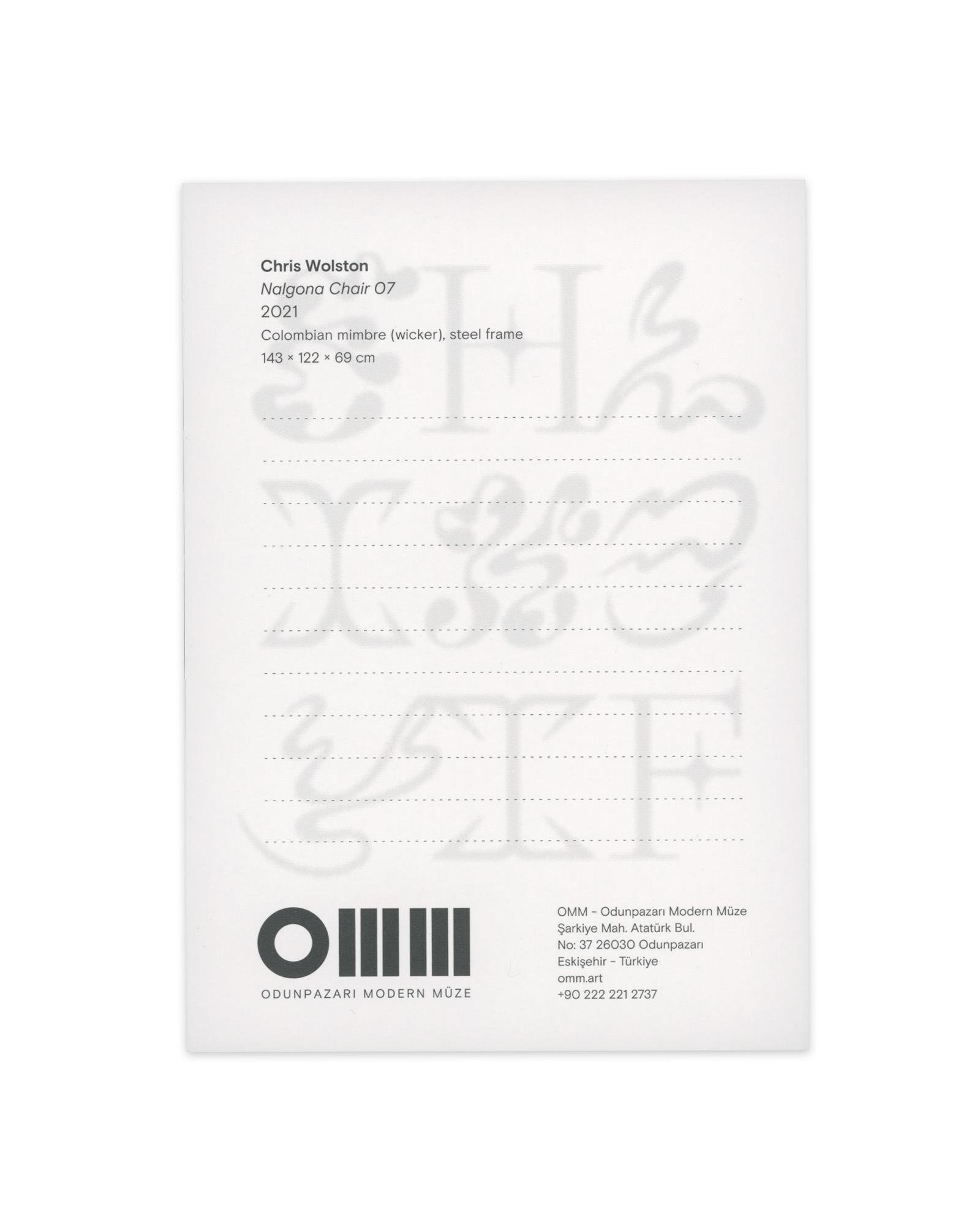 CHRIS WOLSTON Kartpostal